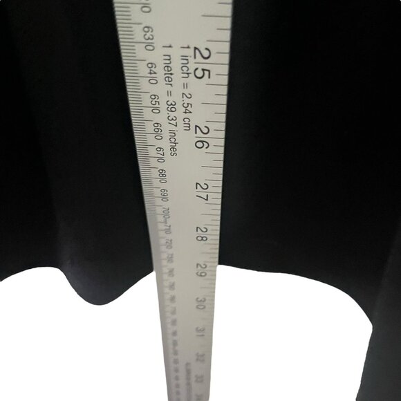 Tibi Peplum Blouse Women’s 2 Black Crepe long sleeve button up ruffle bottom - Picture 3 of 6